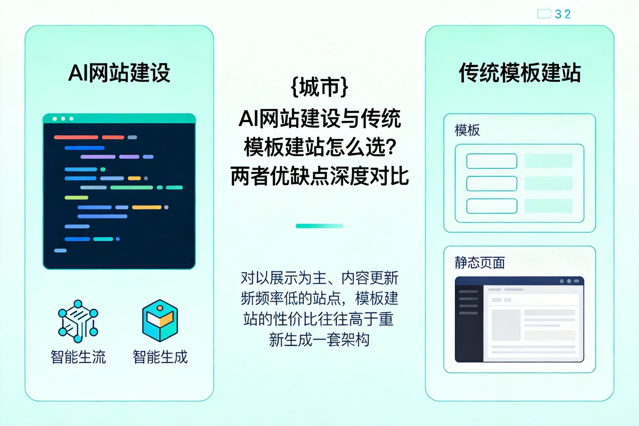 兴安AI网站建设与传统模板建站怎么选?两者优缺点深度对比