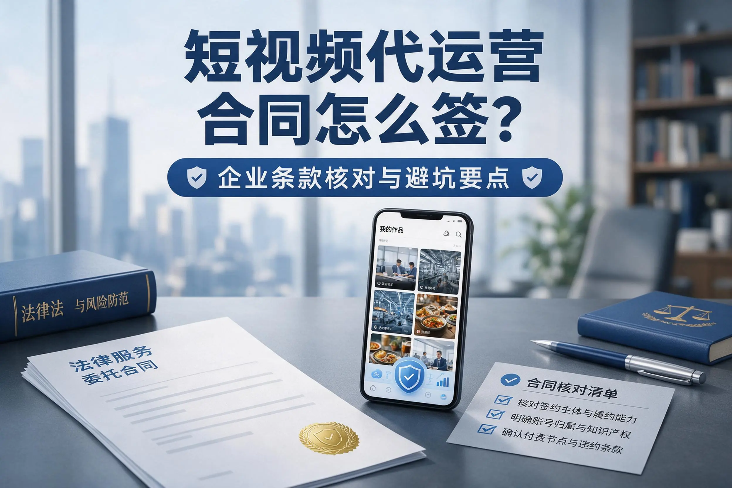 短视频代运营合同怎么签?兴安企业条款核对与避坑要点