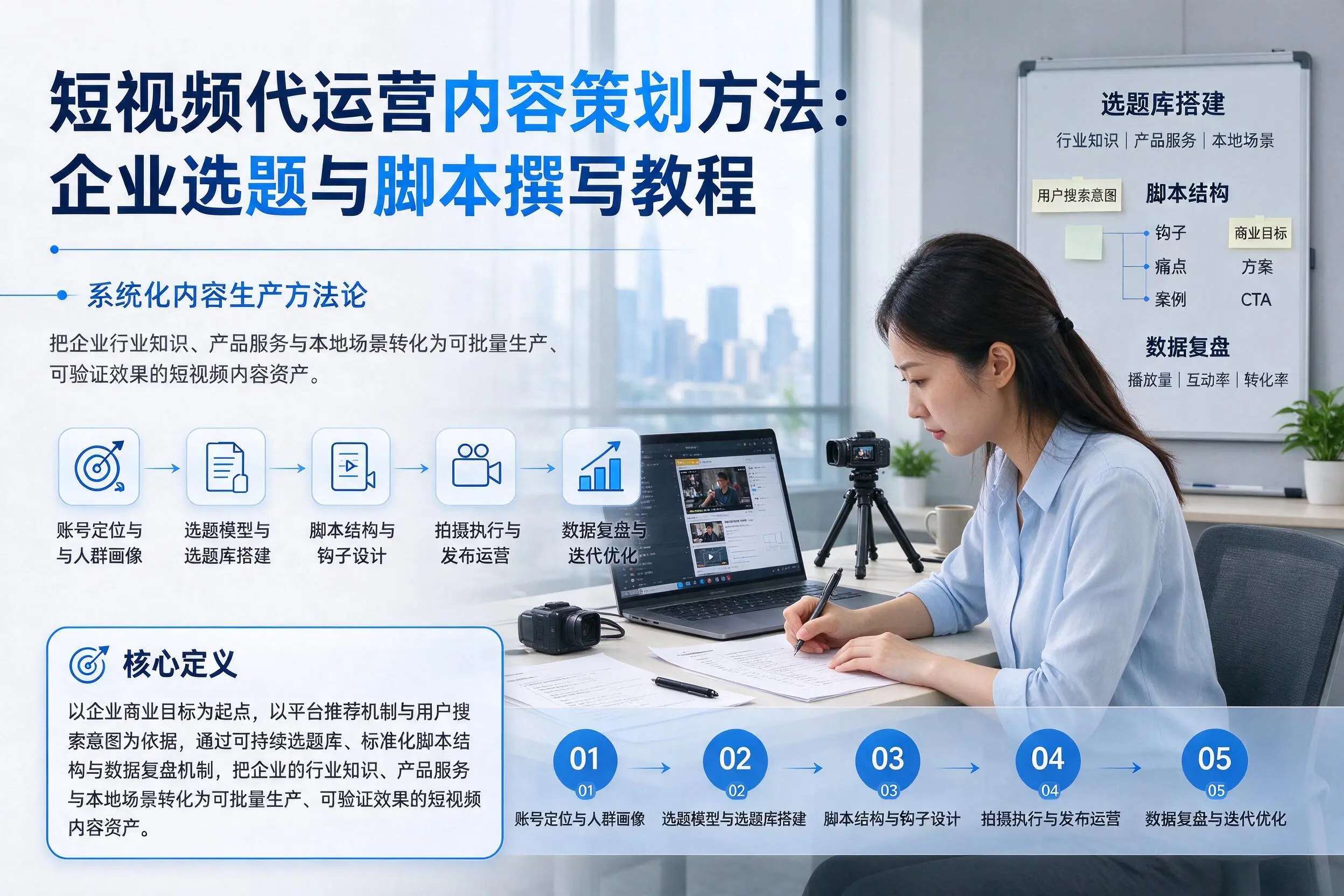 短视频代运营内容策划方法：兴安企业选题与脚本撰写教程