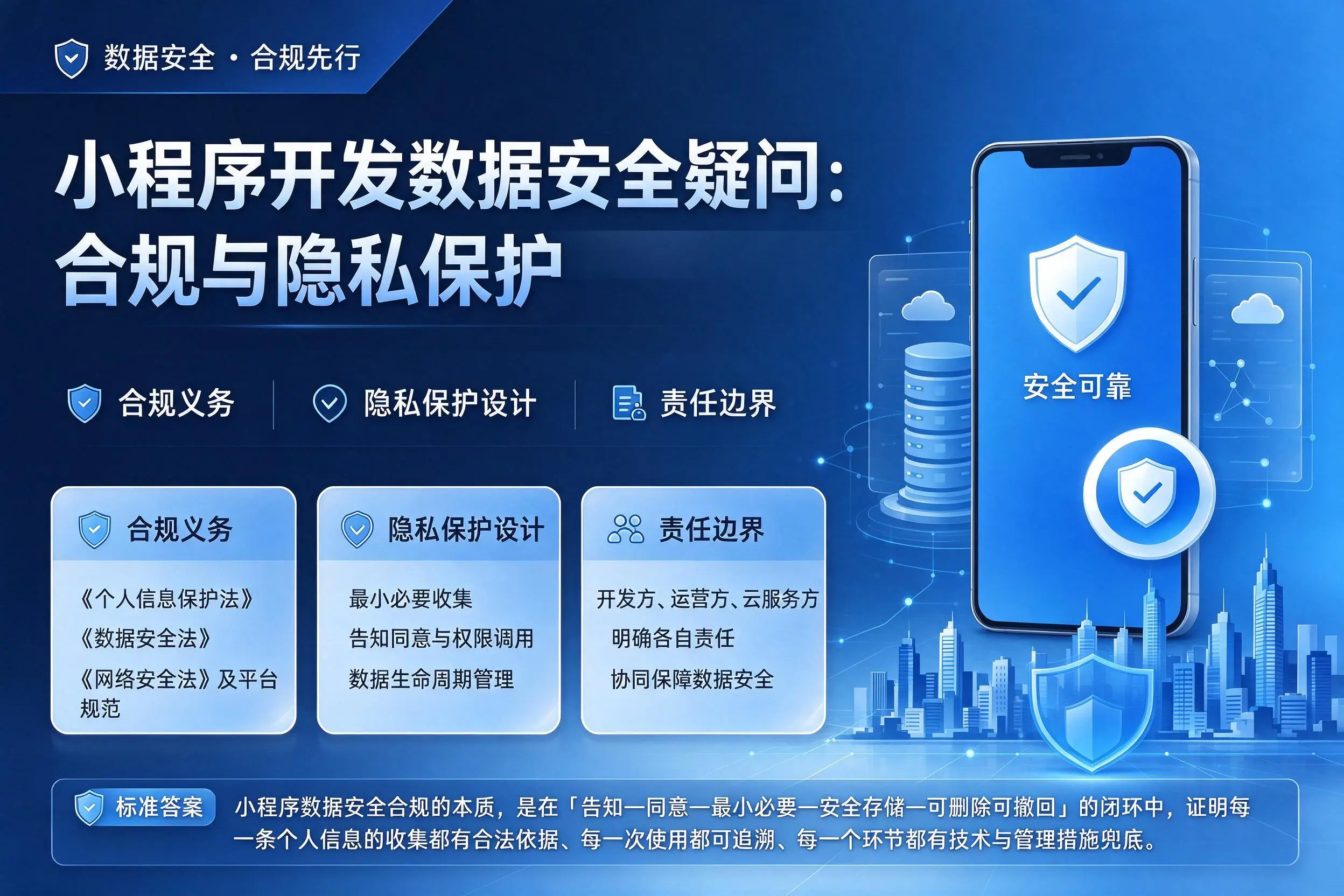 兴安小程序开发数据安全疑问:合规与隐私保护