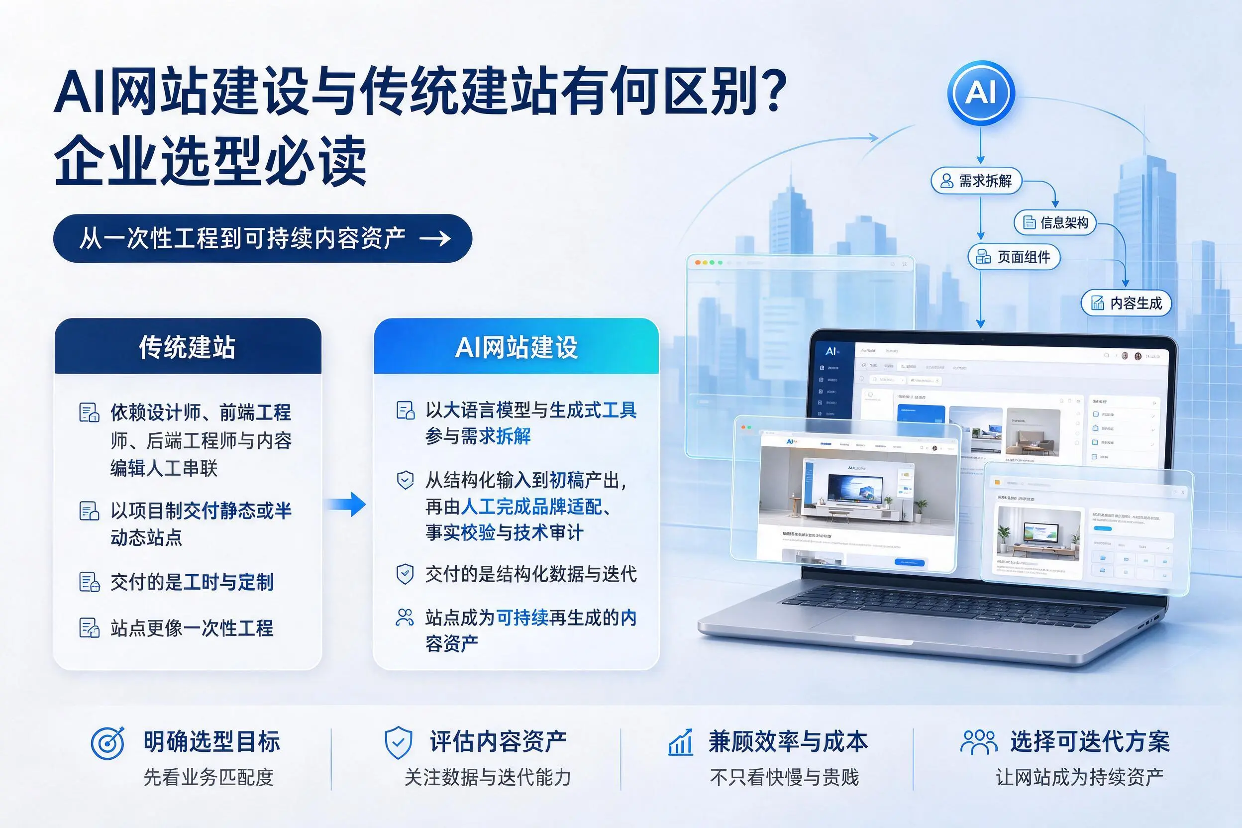 AI网站建设与传统建站有何区别?兴安企业选型必读
