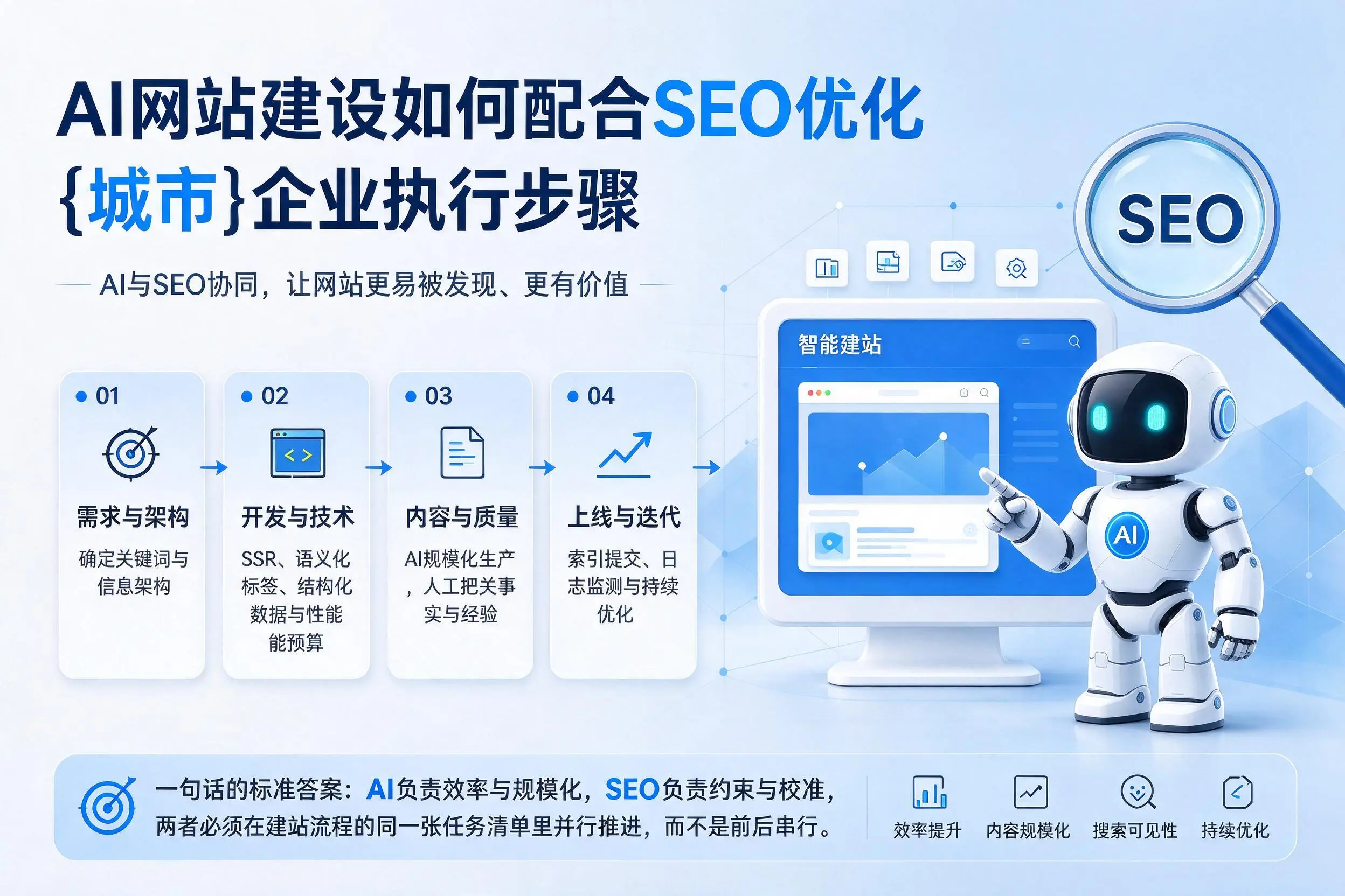 AI网站建设如何配合SEO优化,兴安企业执行步骤