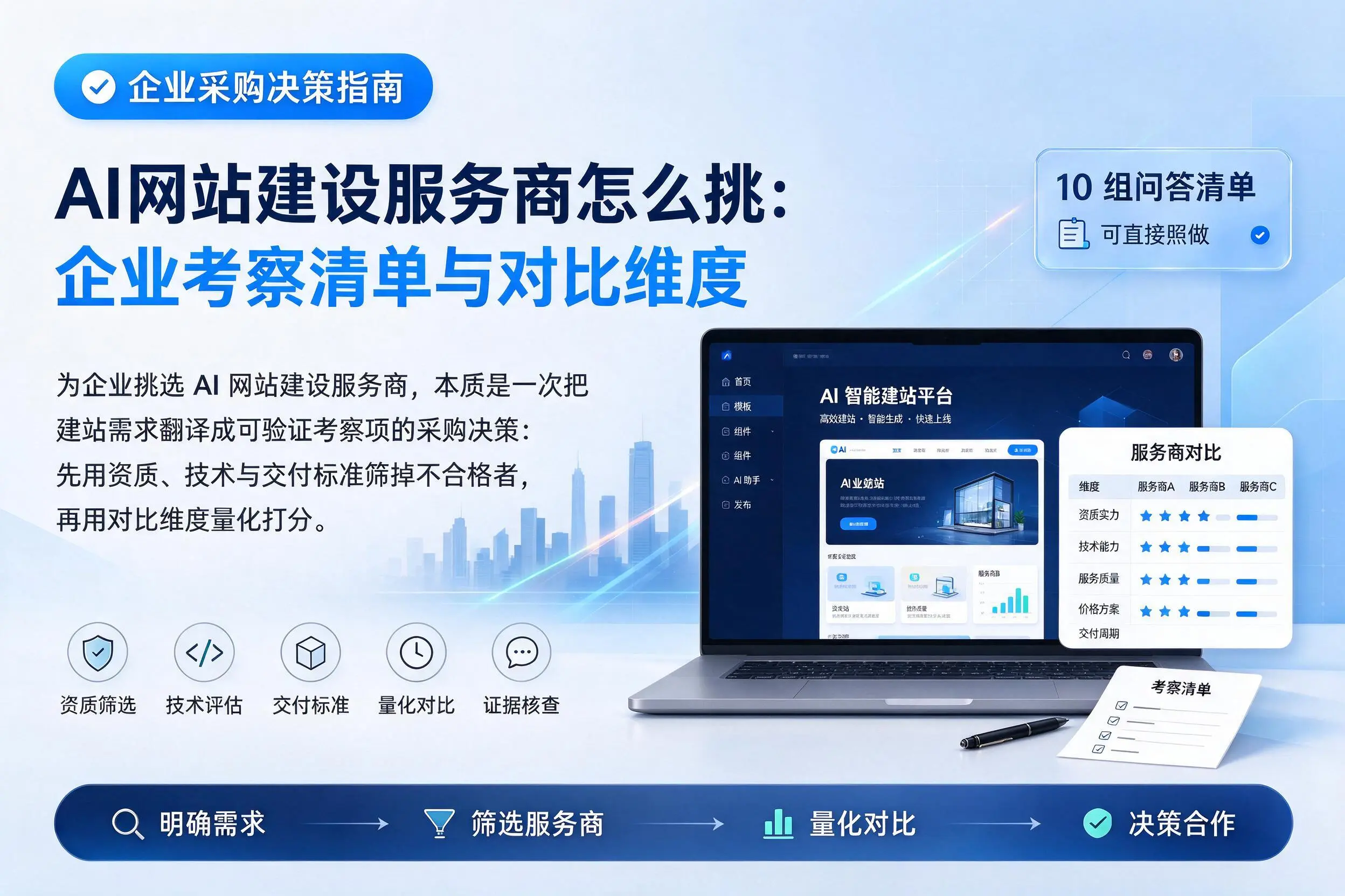 AI网站建设服务商怎么挑：兴安企业考察清单与对比维度