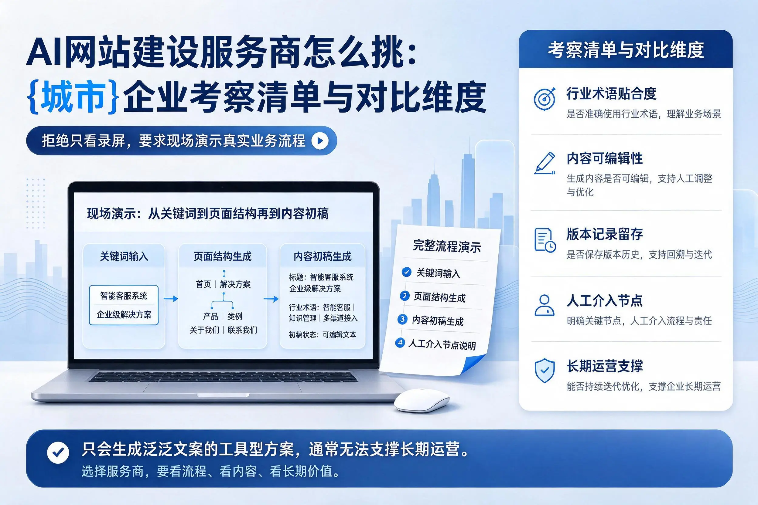 AI网站建设服务商怎么挑：兴安企业考察清单与对比维度