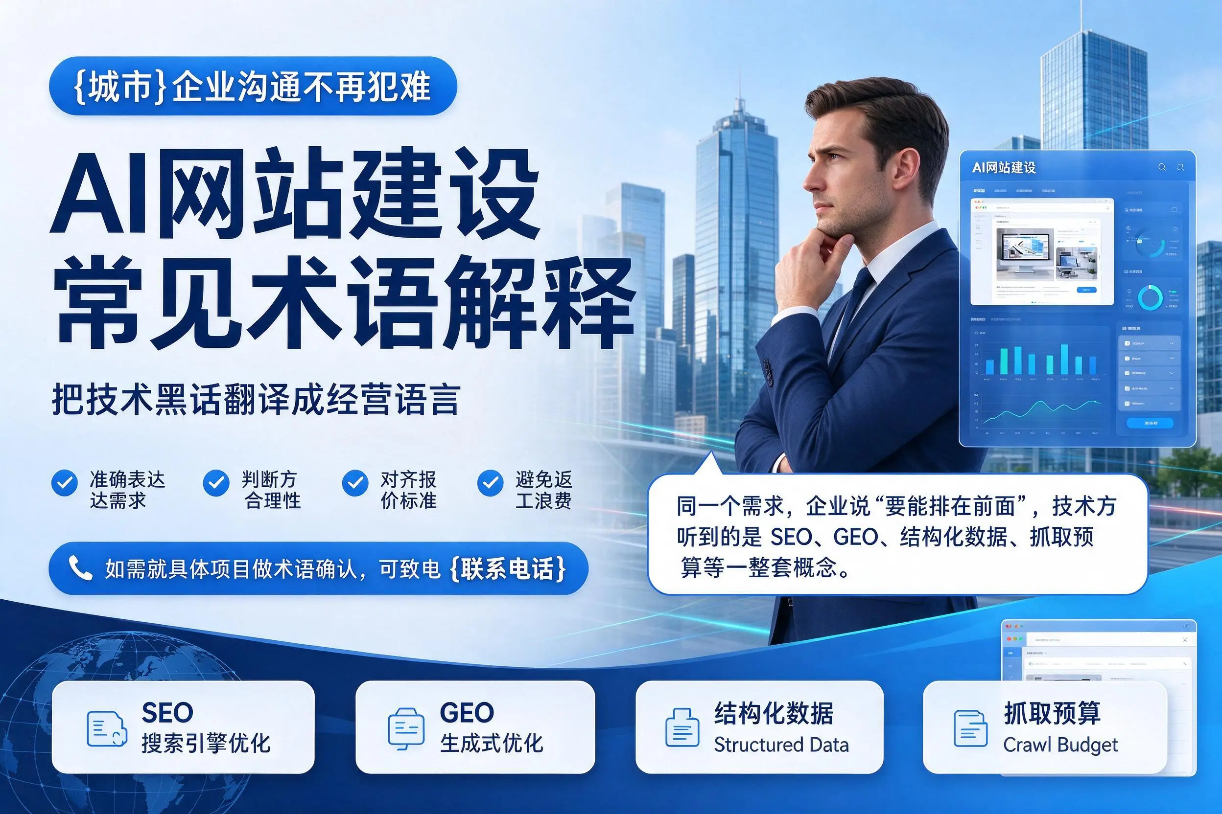 AI网站建设常见术语解释,兴安企业沟通不再犯难