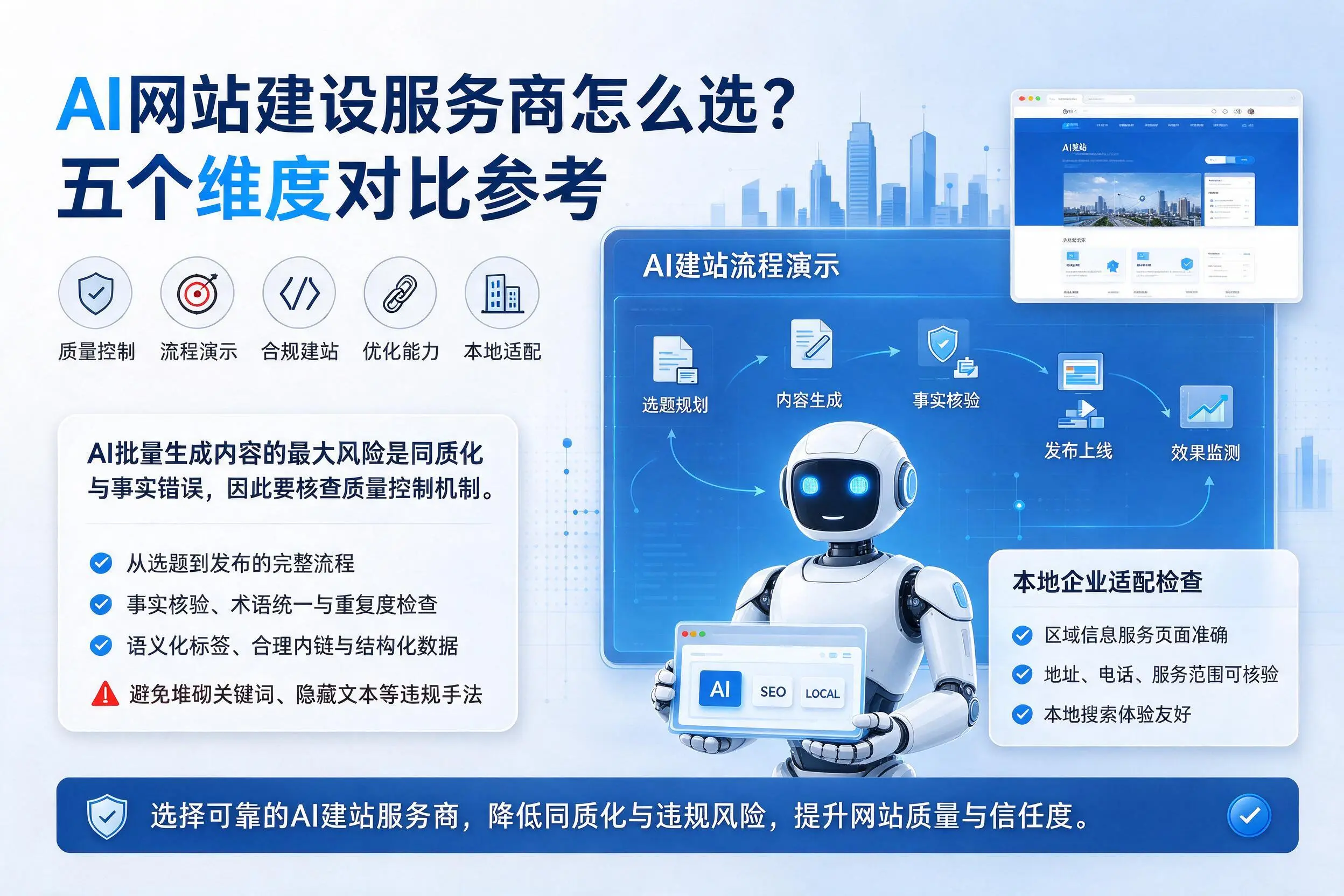 兴安AI网站建设服务商怎么选?五个维度对比参考