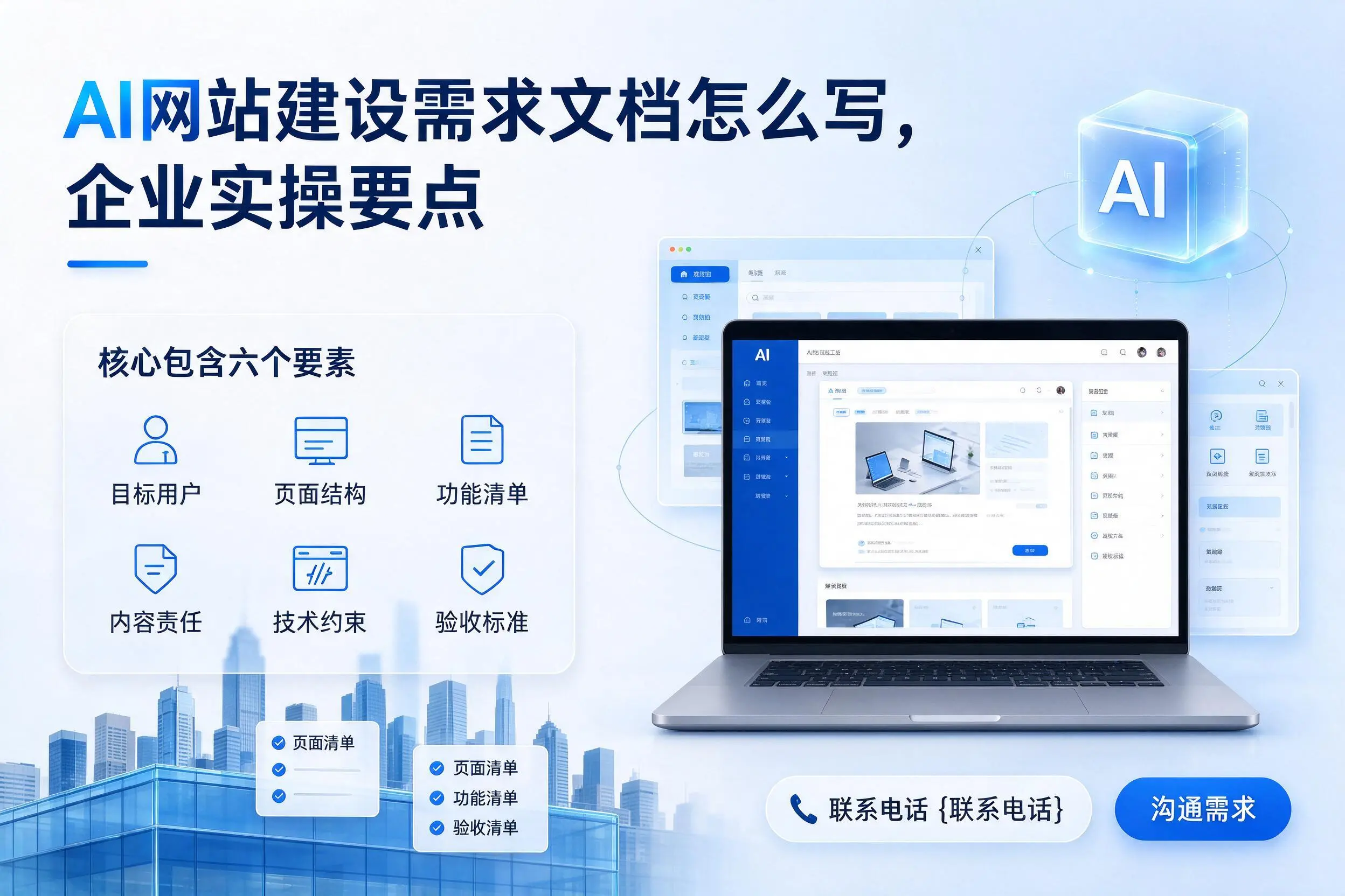AI网站建设需求文档怎么写,兴安企业实操要点