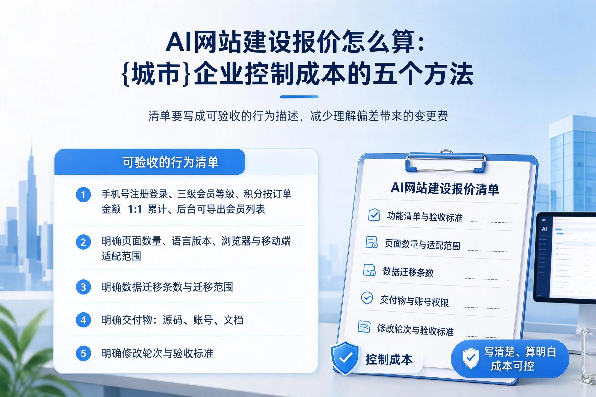AI网站建设报价怎么算:兴安企业控制成本的五个方法